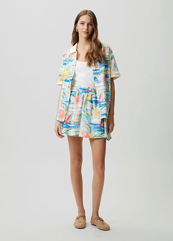 Beymen Club Hawaiian Print Skorts - 3