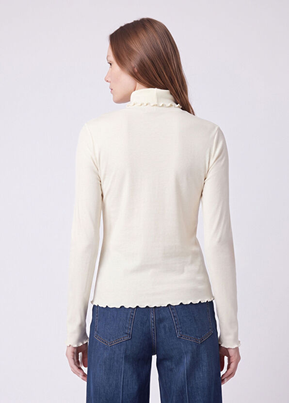 Beymen Club Ecru Basic Wool Sweater - 4