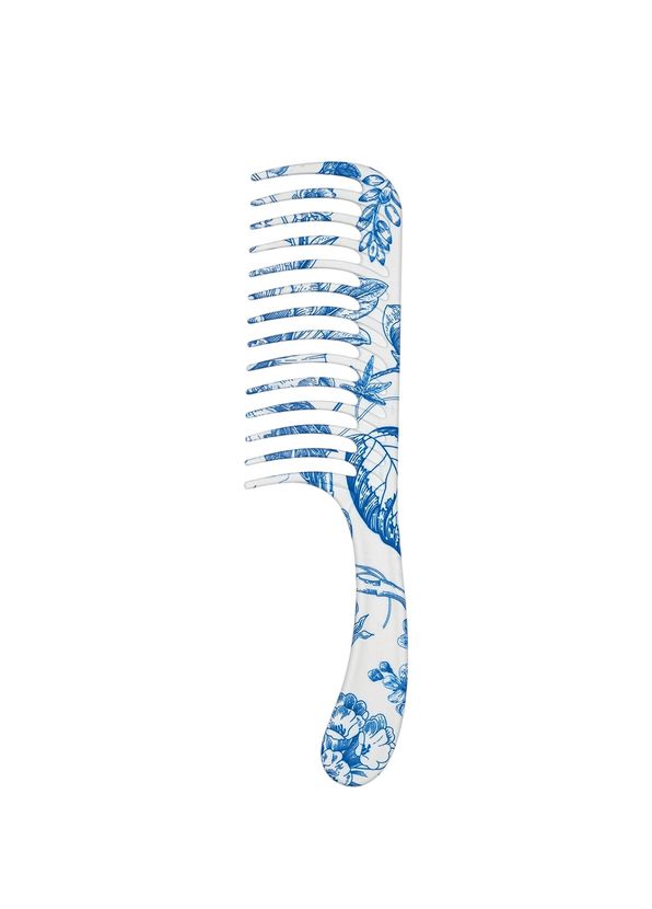 Denman D28 Wide Tooth Detangler Blue Belle Wide Brim Comb - 1