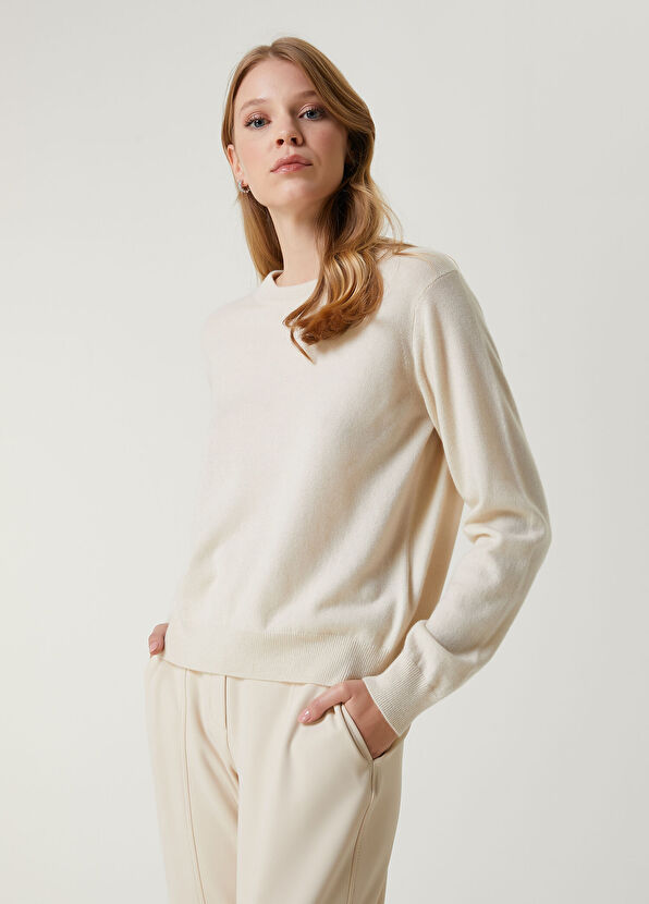 Beymen Club Ecru Cashmere Sweater - 1