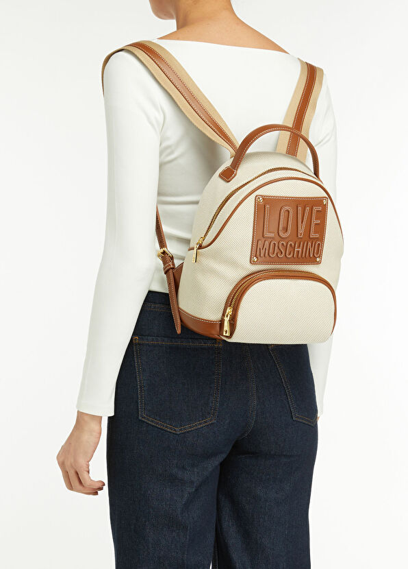 Naturel Logolu Kadın Sırt Çantası - Görsel 3