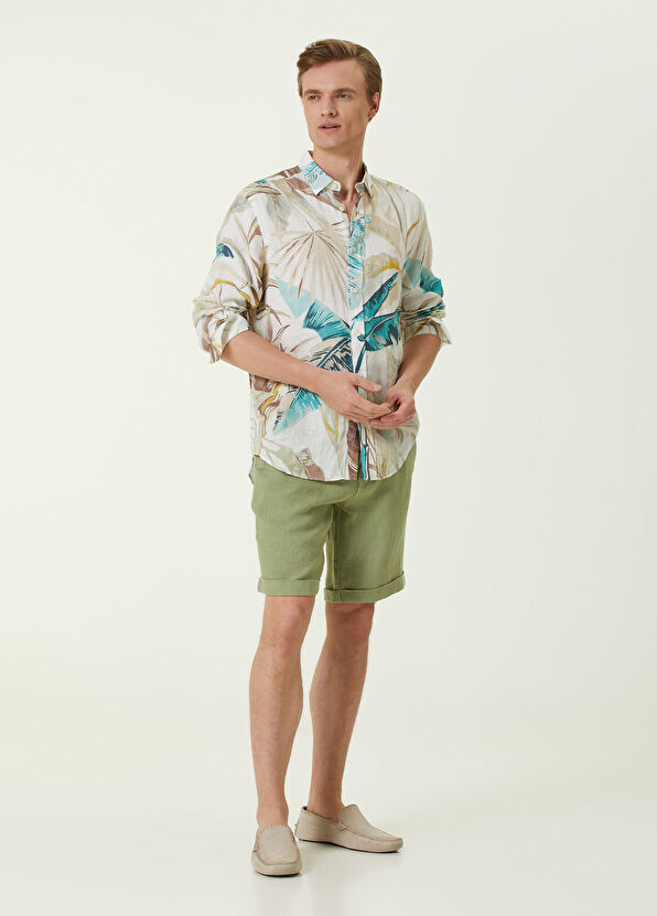 Beymen Club Regular Fit Çağla Keten Şort - 1