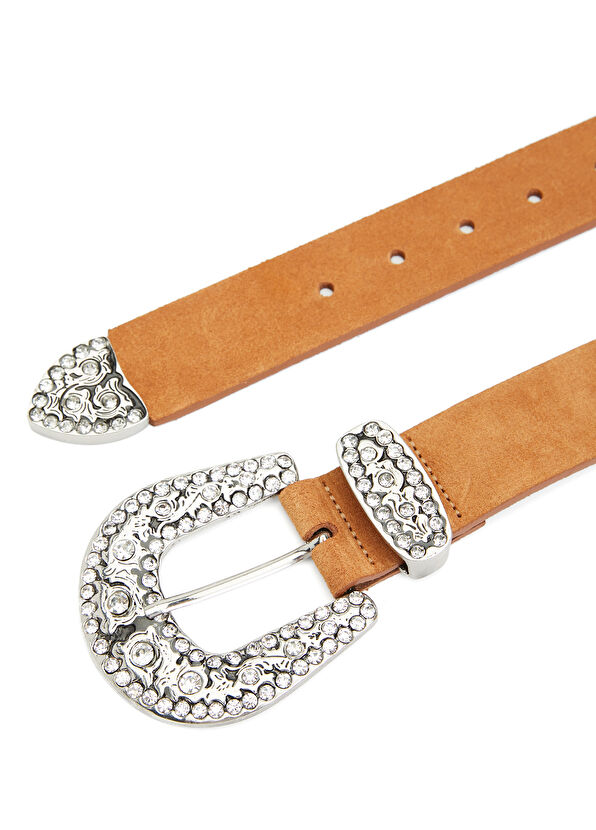 Beymen Club Tan Womens Suede Western Belt - 2