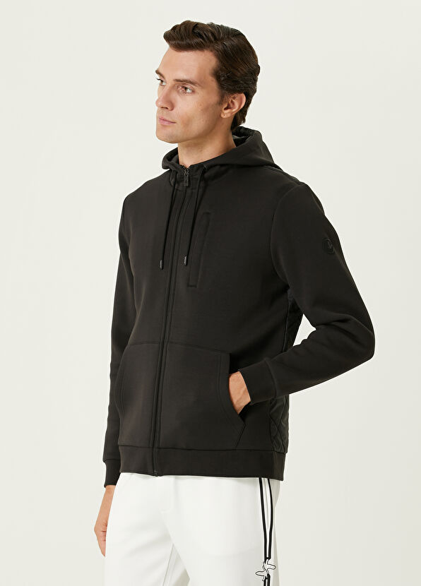 Beymen Club Black Hooded Quilted Garnish Coat - 4