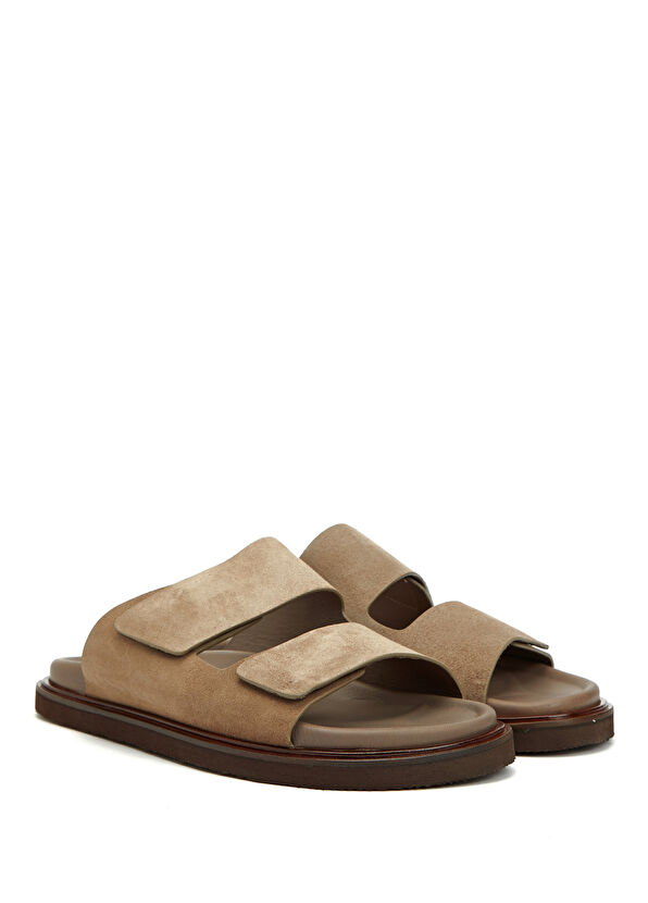 Beymen Club Mink Men's Suede Slippers - 2