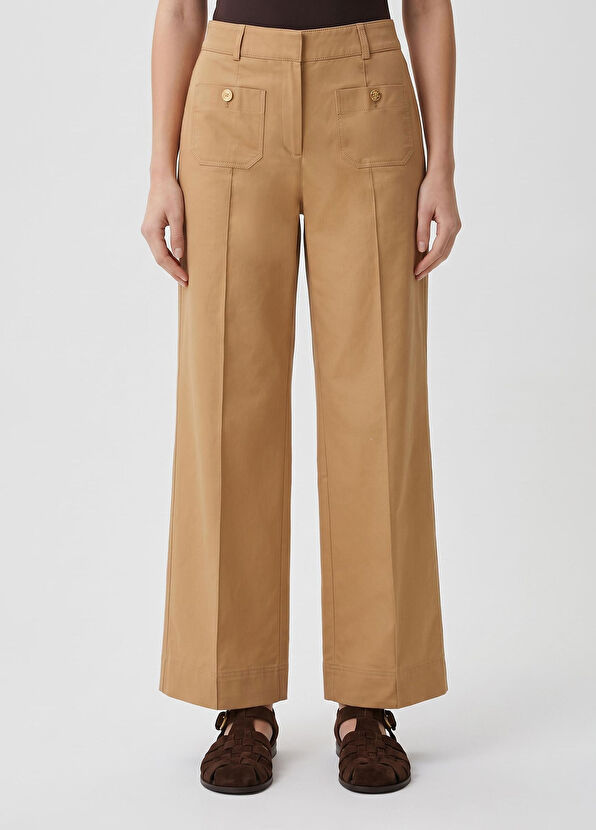 Beymen Club Beige gold button detailed trousers - 2