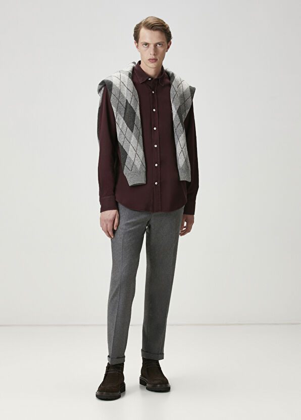 Beymen Club Comfort Fit Mürdüm Dokulu Gömlek - 2