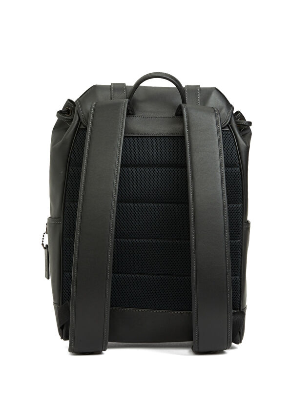 Siyah Erkek Deri Sırt Çantası - Görsel 4