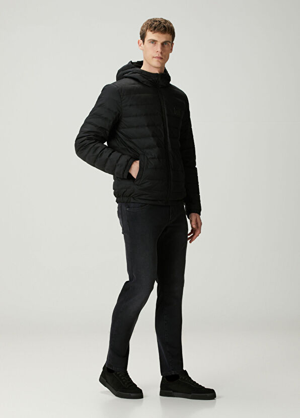 Siyah Kapüşonlu Puff Mont - Görsel 3