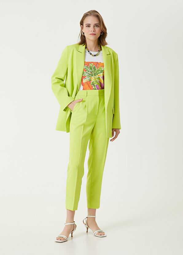 Beymen Club Neon Green Cigarette Pants - 1