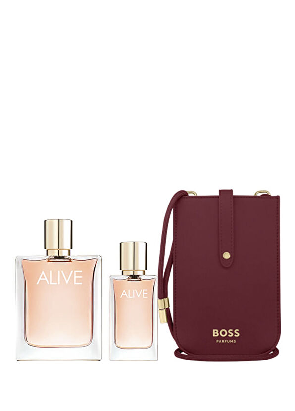 Boss Alive EDP 80 ml + 30 ml + Telefon Çantası Kadın Parfüm Seti - 1