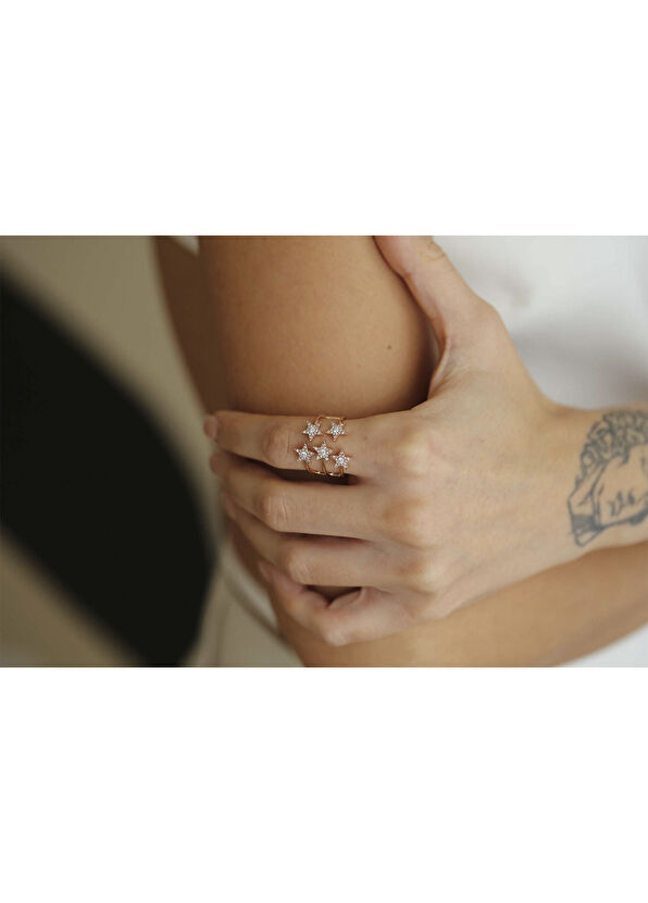 Felix Star 14 Ayar Sarı Altın Kadın Yüzük - Görsel 3