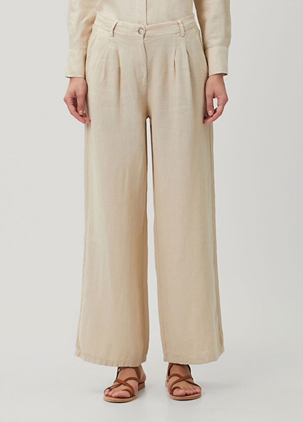 Beymen Club Bej Keten Pantolon - 2