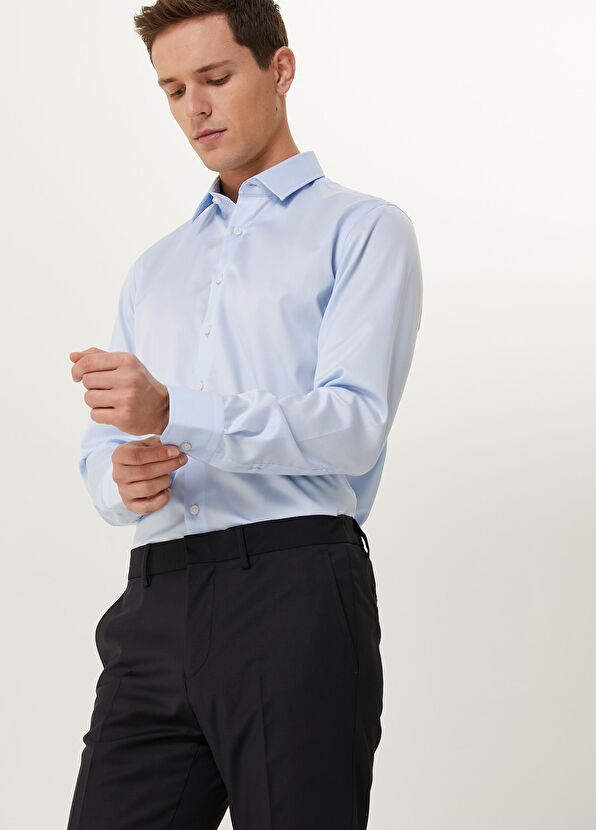Beymen Club Slim Fit Mekanik Stretch Saten Non-iron Gömlek - 2