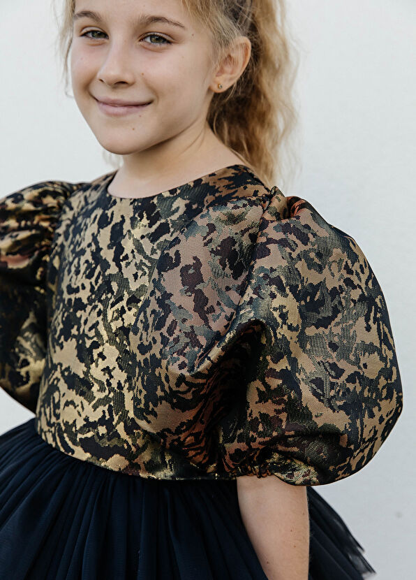 Lullmom Black Girl's Taffeta Dress - 2