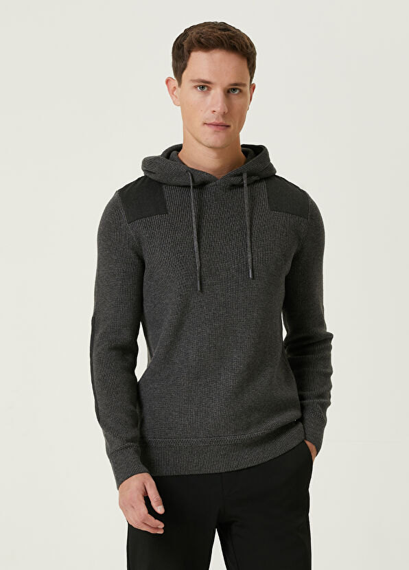 Beymen Club Anthracite Hooded Sweater - 1