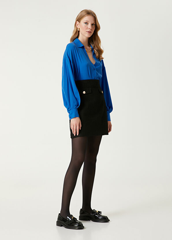 Beymen Club Mavi Twill İpek Gömlek - 3