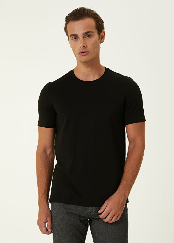 Beymen Club Siyah Mini Parçalı Kuş Logolu T-shirt - 1