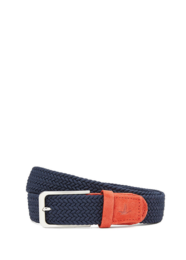 Beymen Club Navy Blue Men's Leather Belt - 1
