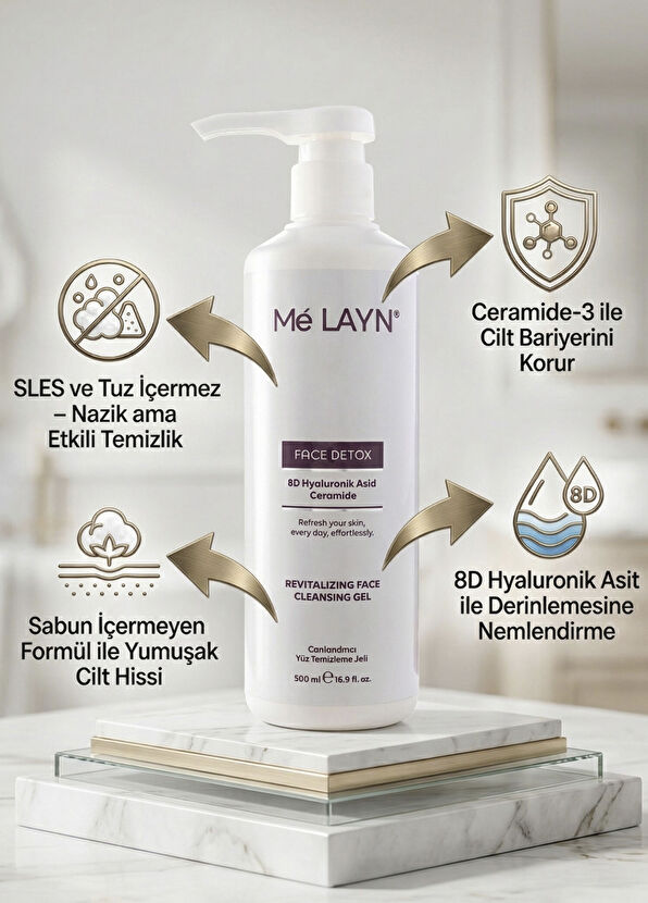 Melayn Revitalizing Face Cleansing Canlandırıcı Yüz Temizleme Jeli 500 ml - 2