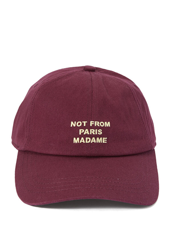 Drôle De Monsieur Bordo Slogan Nakışlı Erkek Şapka - 2