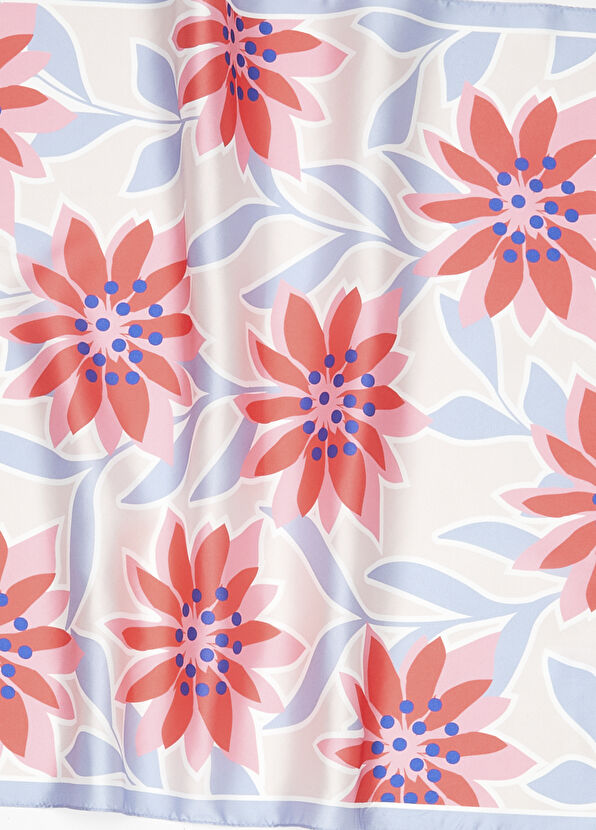 Beymen Club Multicolored Patterned 50x50 Women's Satin Scarf - 2