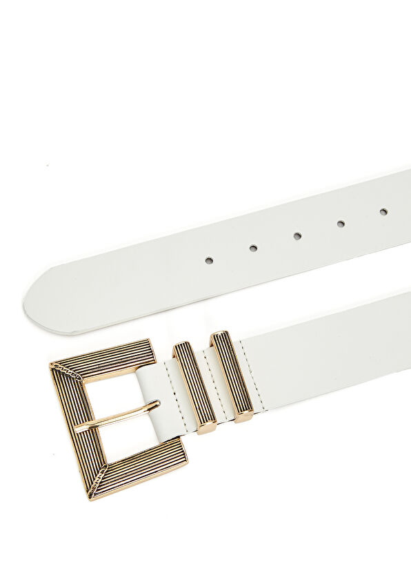 Beymen Club Beyaz Kadın Deri Kemer - 2