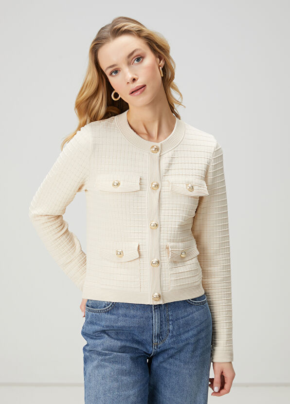 Beymen Club Kırık Beyaz Triko Ceket - 3