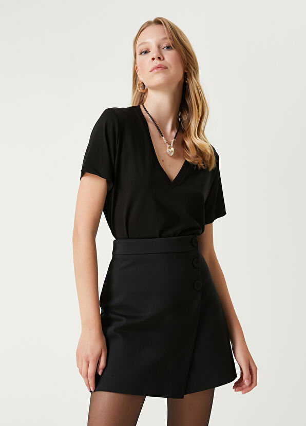 Beymen Club Siyah V Yaka T-shirt - 1