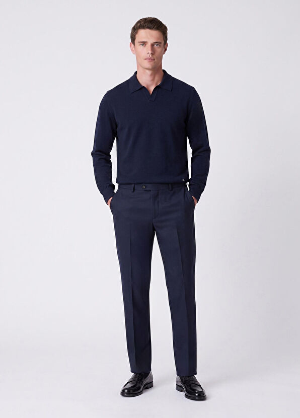 Beymen Club Navy Blue Polo Sweater - 3