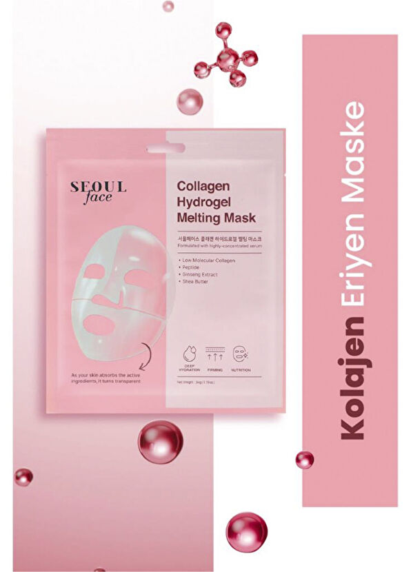 Dermal Kolajen ve Pirinç Kuru Ciltler İçin Nemlendirici Onarıcı Eriyen Maske Seti 34 gr - 2