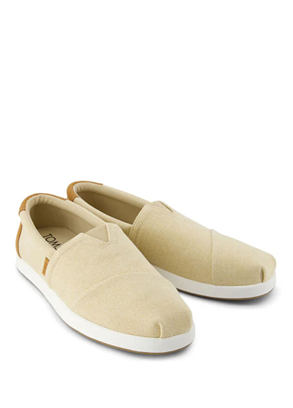 Toms Alp FWD Almond Herringbone Canvas Tan Suede Erkek Espadril - 2