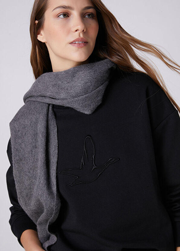 Beymen Club Black Logo Embroidered Sweatshirt - 2