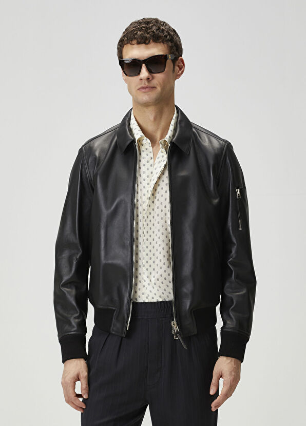 Siyah Deri Mont - Görsel 2