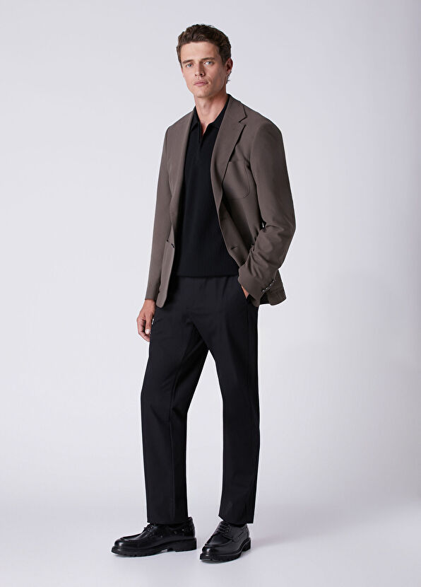 Beymen Club Regular Fit Black Twill Stretch Sports Pants - 1