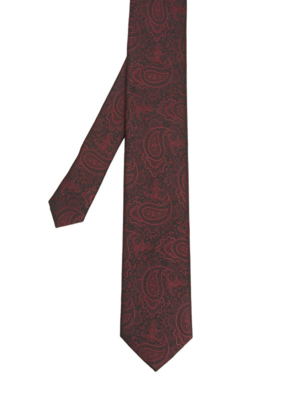Beymen Club Burgundy Shawl Jacquard Tie - 1