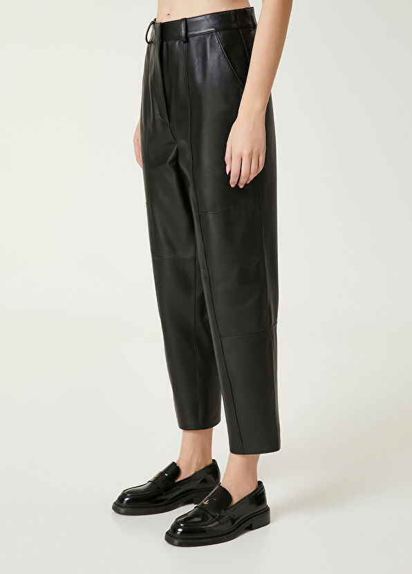 Beymen Club Black Leather Pants - 2