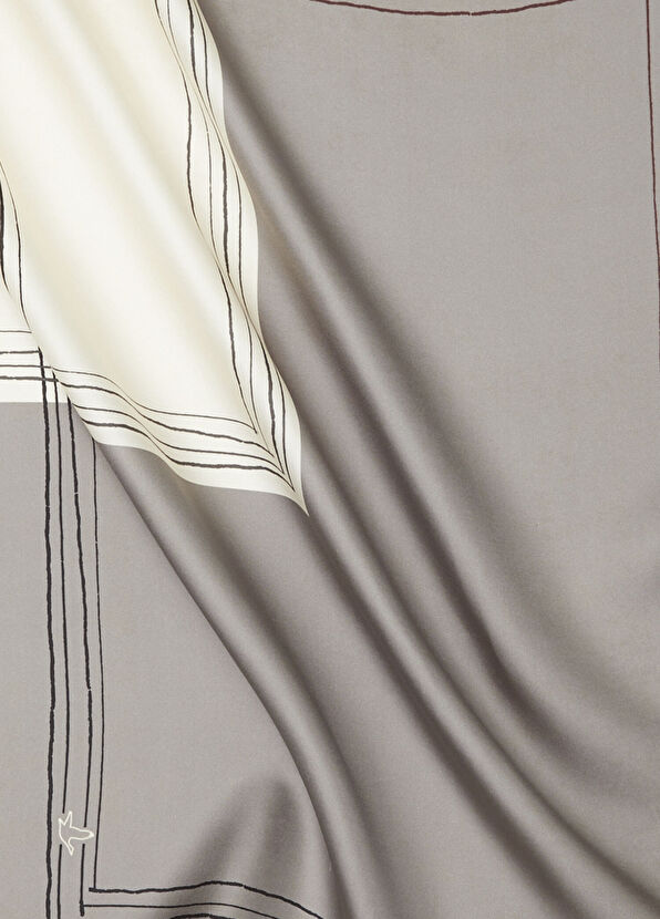 Beymen Club Burgundy Silk Scarf - 4