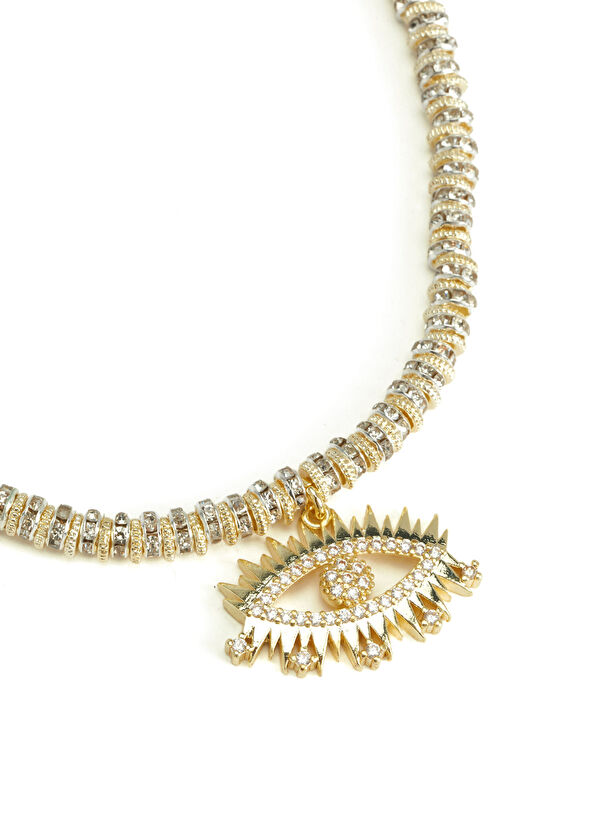 Beymen Club Gold Eye Detailed Women's Necklace - 2