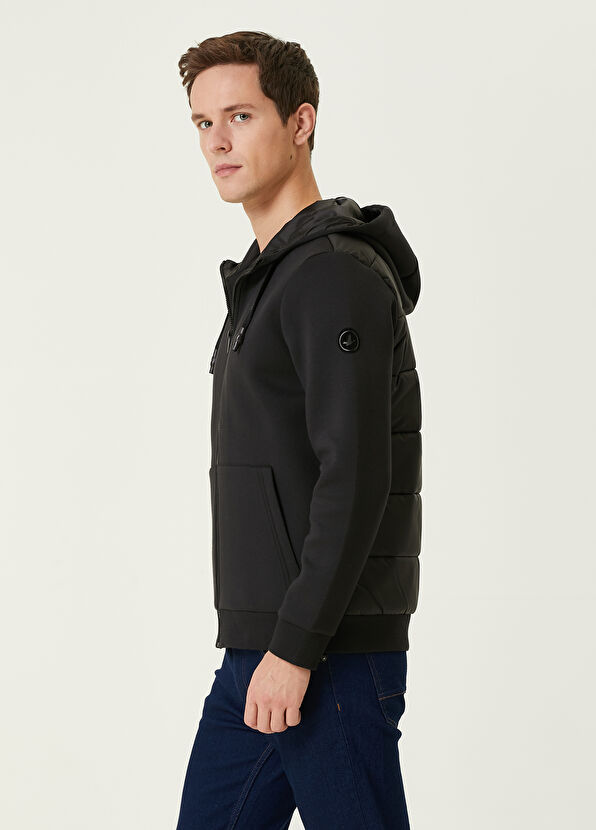 Beymen Club Siyah Kapüşonlu Jersey Mont - 4