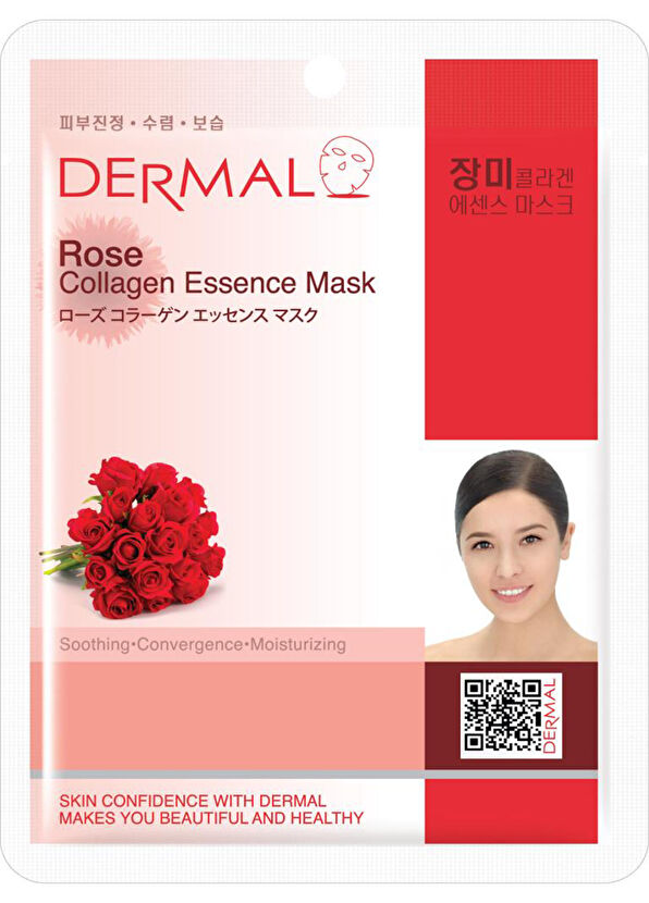 Dermal Rose Extract Moisturizing and Smoothing 10-Piece Collagen Mask - 2