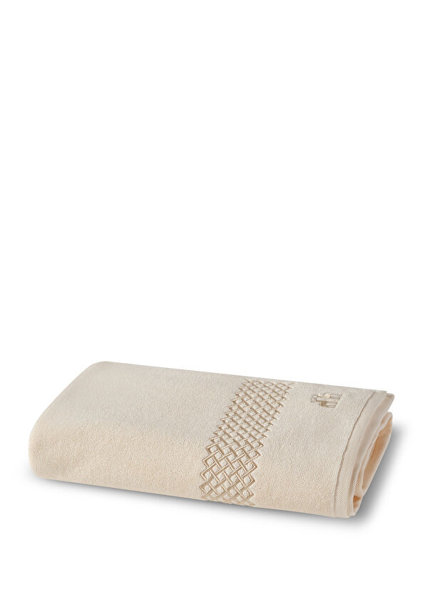 Ren Home Neema Catena Ekru Pamuklu Banyo Havlusu 90x160 cm - 1