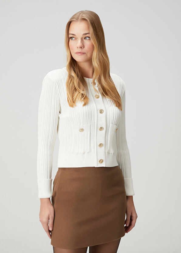 Beymen Club Kırık Beyaz Triko Ceket - 1