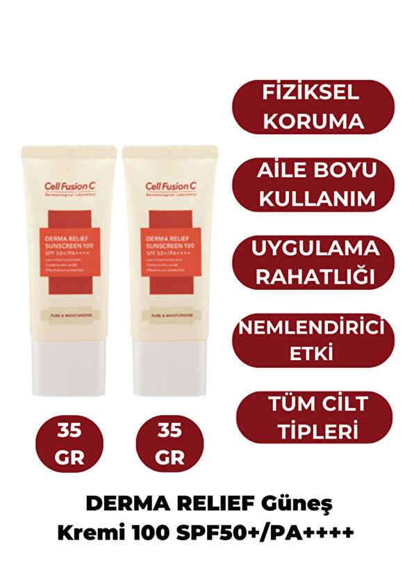 Cell Fusion C Derma Relief SPF50+/PA++++ 35 ml + Güneş Kremi 35 ml Set - 2