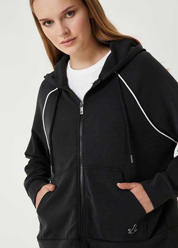 Black Piping Detailed Sweatshirt Beymen Club Black Piping Detailed Sweatshirt - 2