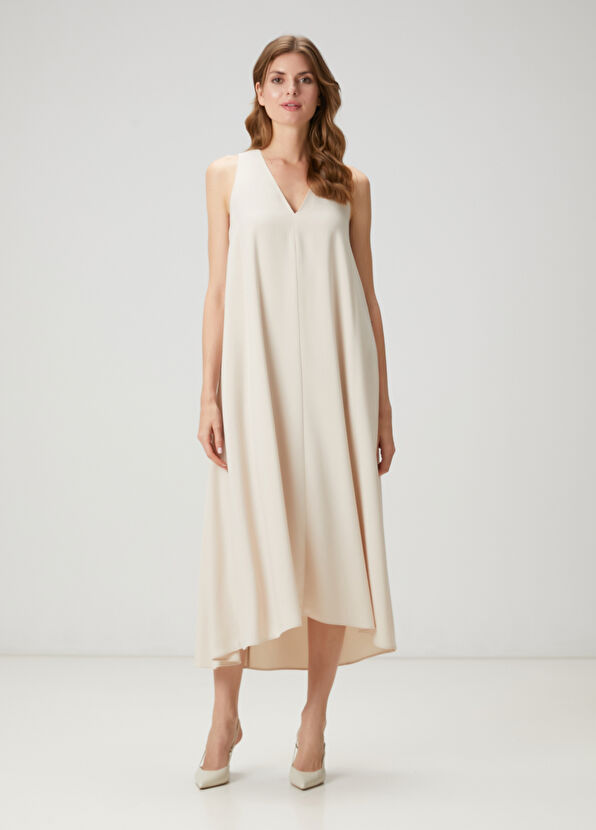 Beymen Club Beige Evaze Long Dress - 1