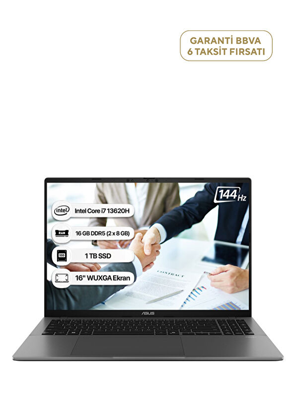 Asus Vivobook S16 İntel Core i7 13620H 16GB Ram 1TB SSD 16" WUXGA FreeDos Laptop S3607VA-RP012 - 1
