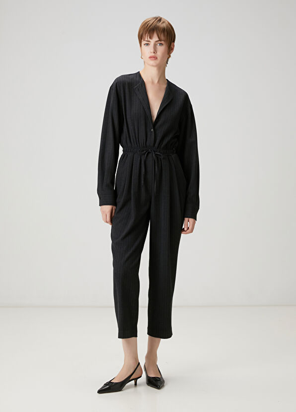 Beymen Club Siyah Çizgili Tulum - 1