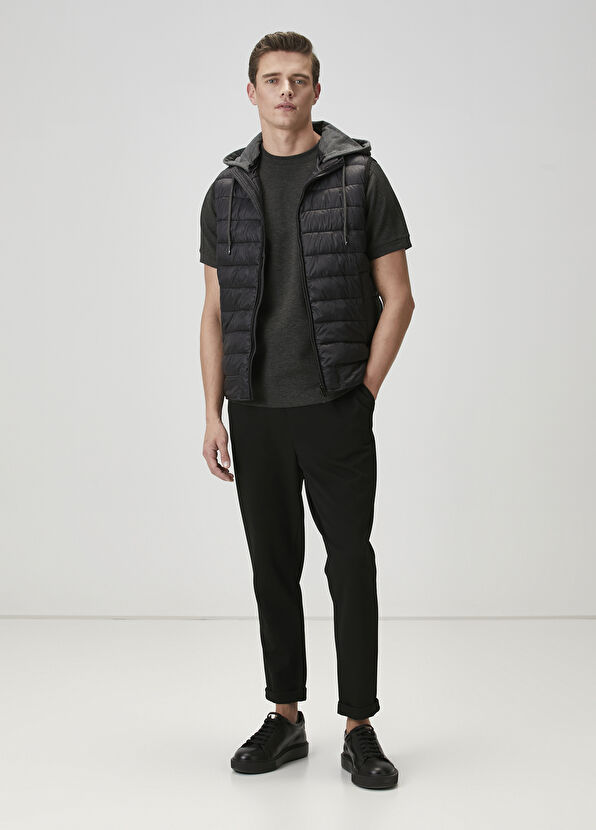 Beymen Club Antrasit Logo Nakışlı Scuba T-shirt - 3