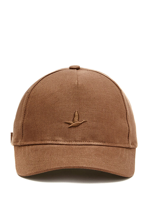 Beymen Club Kahverengi Logolu Kadın Keten Cap Şapka - 2